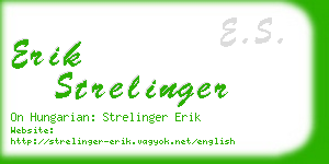 erik strelinger business card